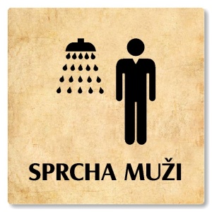 Sprcha muži, 100x100mm, pergamen, Nevada